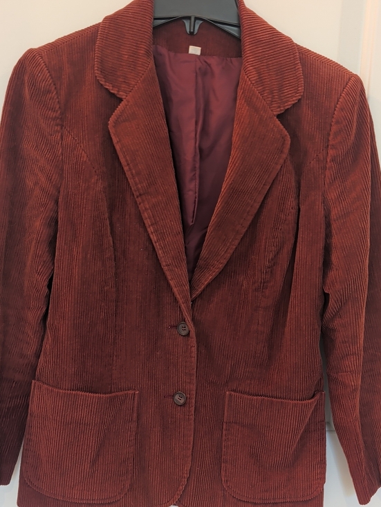 Mulberry Jackets & Blazers - Mulberry Street Women's Corduroy Blazer Wine Hue Academia Preppy Vintage Boho